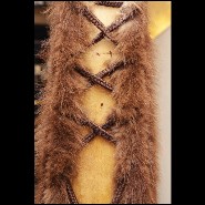 Armchair with aries and buffalo and wildebeest Horns PC-Savage Horse