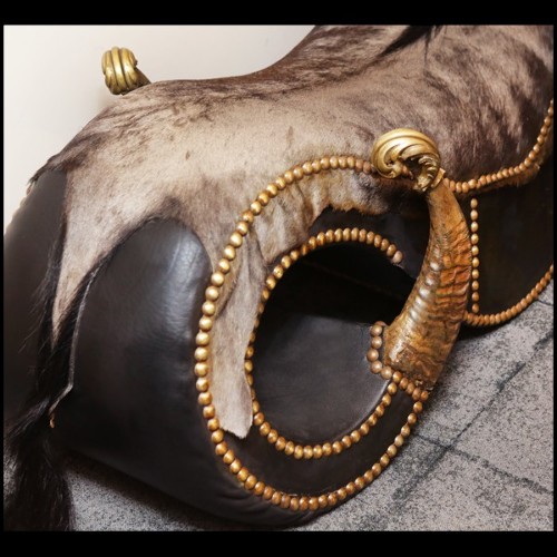 Fauteuil avec véritables cornes de Zébu PC-Wildebeest