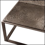 Coffee table with stainless steel structure in Rose bronze finish 24-ZEN