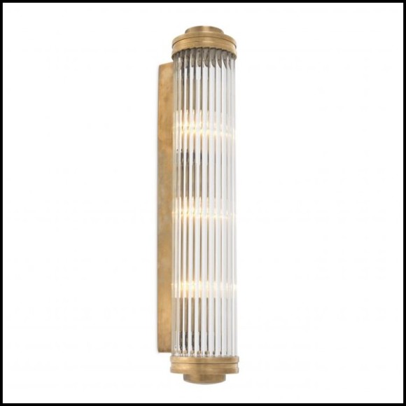 Wall Lamp in vintage brass or nickel or gunmetal bronze finish with clear glass 24-Saragosa XL