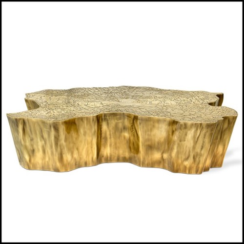 Table basse en métal fondu plaqué Gold 145-Heaven