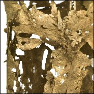 Console avec base en laiton moulé et plateau ovale en verre finition bronze 155-Lava