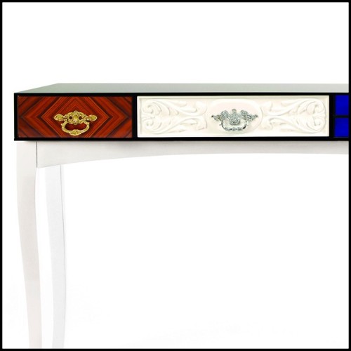 Console avec structure en palissandre et plateau laqué 145-Multi Finishes