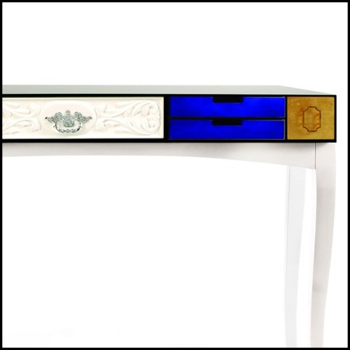 Console avec structure en palissandre et plateau laqué 145-Multi Finishes