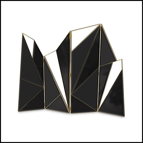 Folding Screen with frame structure in polished brass 163-Oldies