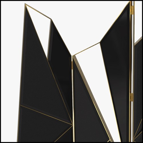 Folding Screen with frame structure in polished brass 163-Oldies
