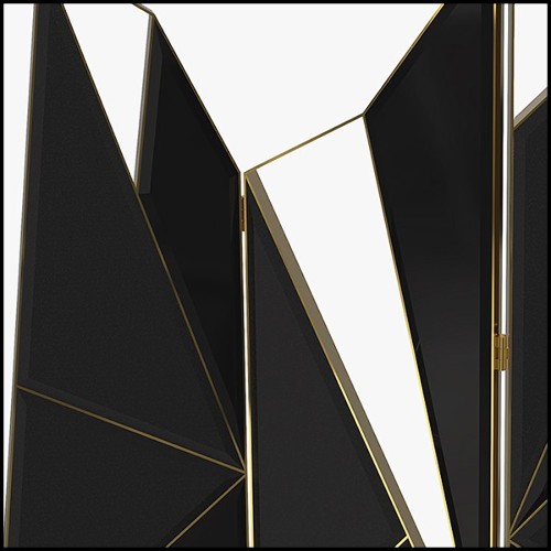 Folding Screen with frame structure in polished brass 163-Oldies