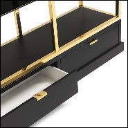 Bookcase with structure in gold finish metal 162-Salon