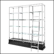 Bookcase with structure in gold finish metal 162-Salon