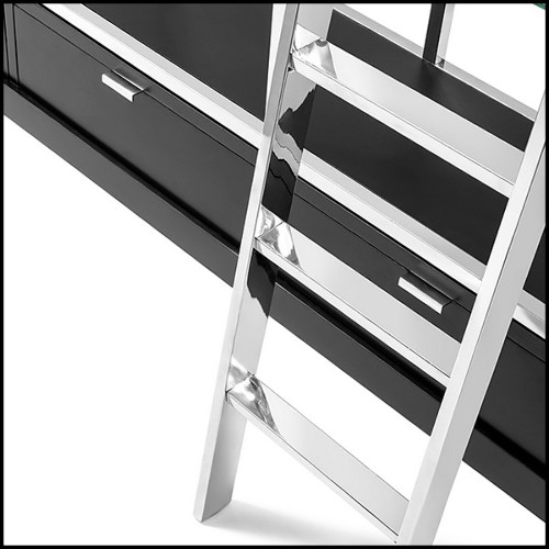 Bookcase with structure in gold finish metal 162-Salon