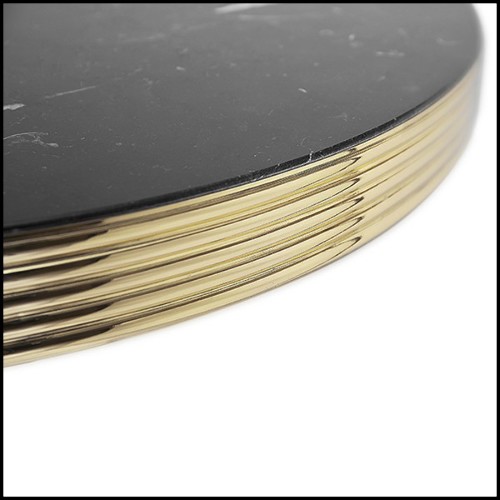 Side table with black marble top 157-Smartly