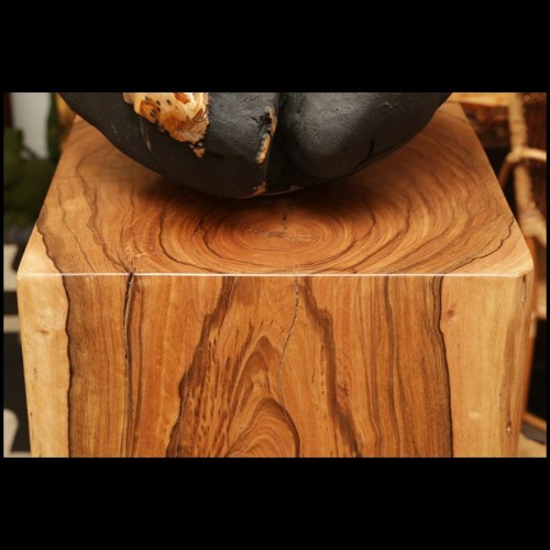 Set de deux colonnes en bois de Molave poli et ciré à la main PC-Molave Wood