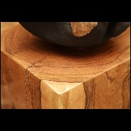 Set de deux colonnes en bois de Molave poli et ciré à la main PC-Molave Wood