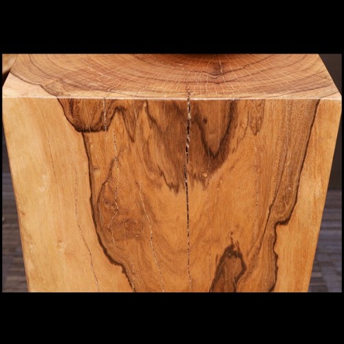 Set de deux colonnes en bois de Molave poli et ciré à la main PC-Molave Wood