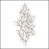 Mirror in hand-carved solid wood with bevelled mirrors glass 119-Cesar Leaves