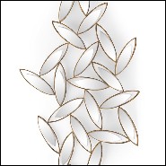 Mirror in hand-carved solid wood with bevelled mirrors glass 119-Cesar Leaves