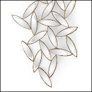 Mirror in hand-carved solid wood with bevelled mirrors glass 119-Cesar Leaves