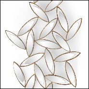 Mirror in hand-carved solid wood with bevelled mirrors glass 119-Cesar Leaves