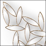 Mirror in hand-carved solid wood with bevelled mirrors glass 119-Cesar Leaves