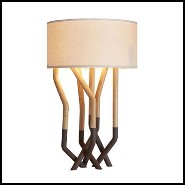 Lampe à poser 31 - Oakline | Table Lamp Bleu Nature- Oakline - Nature blue wooden table lamp with unique oak details - Pacific C