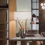 Lampe à poser 31 - Oakline | Table Lamp Bleu Nature- Oakline - Blue oak table lamp with nature-inspired design - Pacific Compagn