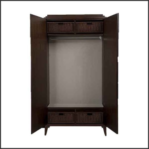 Cabinet avec structure en bois d'acajou massif 119-Distinct Medium