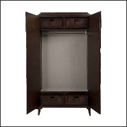 Cabinet avec structure en bois d'acajou massif 119-Distinct Medium
