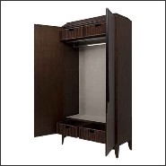 Cabinet avec structure en bois d'acajou massif 119-Distinct Medium
