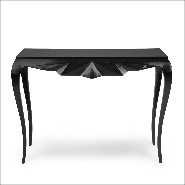 Console table all hand-carved in solid mahogany wood in black lacquered finish 119-Bat
