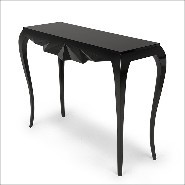 Console tout en bois acajou massif laqué noir 119-Bat