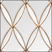 Miroir avec cadres en bois d'acajou massif finition Gold antique 119-Diamonds