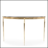 Console table with solid black marble top 119-Finesse