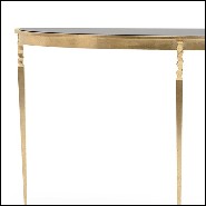 Console table with solid black marble top 119-Finesse