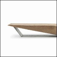 Bench made from a single solid cedar wood block 154-Spike