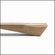 Banc en bois de cèdre massif avec une base en métal forgé 154-Spike