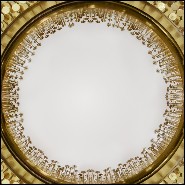 Miroir en laiton massif avec clous 165-Roundy