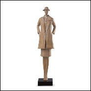 Sculpture avec ornement finement détaillé sur base en marbre sobre 119-Lady D