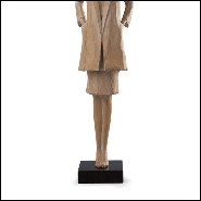 Sculpture avec ornement finement détaillé sur base en marbre sobre 119-Lady D