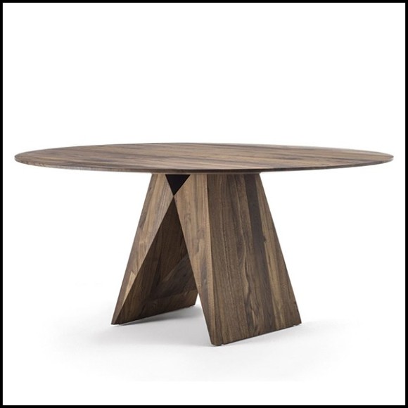 Dinning table made with solid walnut with knots 154-Bridge