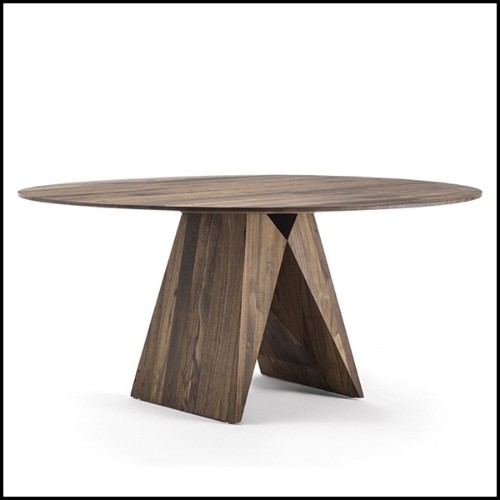 Table en noyer massif avec nervures 154-Bridge