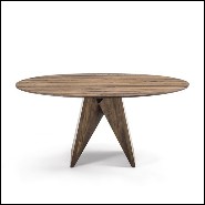 Table en noyer massif avec nervures 154-Bridge