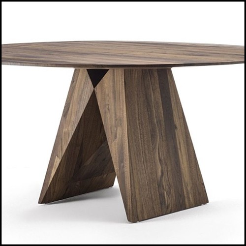 Table en noyer massif avec nervures 154-Bridge