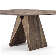 Table en noyer massif avec nervures 154-Bridge