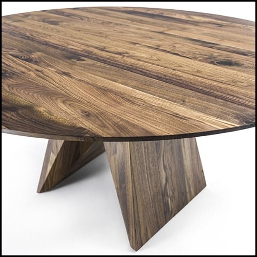 Table en noyer massif avec nervures 154-Bridge