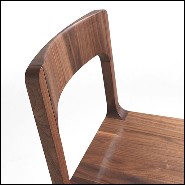 Chaise en bois de noyer massif sculpté à la main 154-Refined