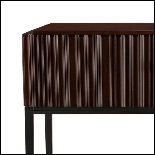 Table de chevet ou table d'appoint en bois d'acajou massif sculpté à la main 119-Thomas