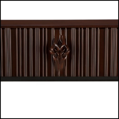 Nightstand or side table in solid hand-carved mahogany wood 119-Thomas