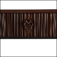 Nightstand or side table in solid hand-carved mahogany wood 119-Thomas