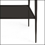 Nightstand or side table in solid hand-carved mahogany wood 119-Thomas