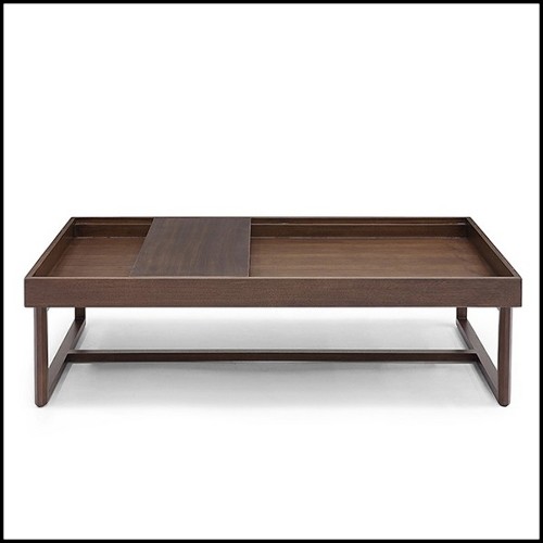 Table basse en bois massif avec plateau coulissant 162-Designy Woody